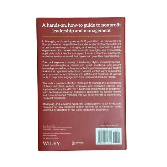 Managing and Leading Nonprofit Organizations: A Framework For Success