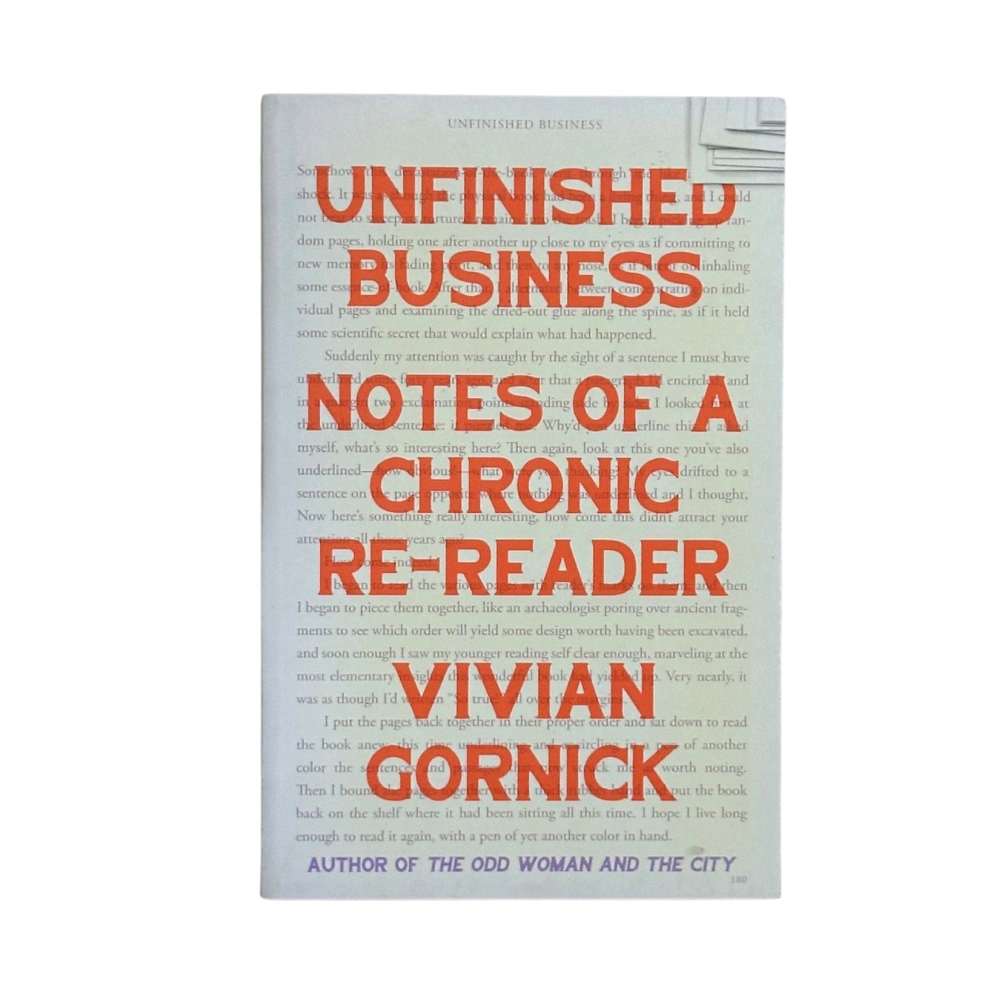 Unfinished Business: Notes of a Chronic Re-Reader