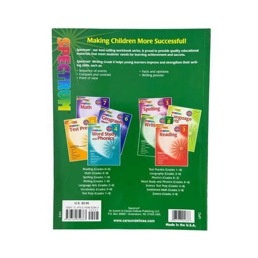 Writing, Grade 6 (Spectrum)Â