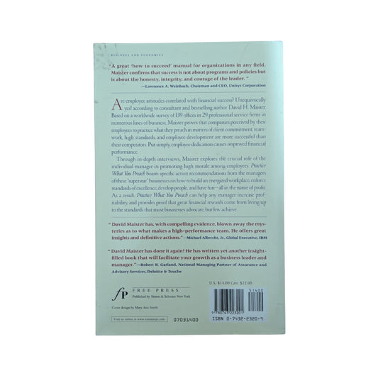 Practice What You Preach What Managers Must Do to Create a High Achievement Culture