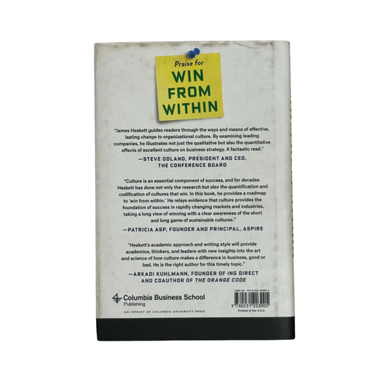 Win from Within: Build Organizational Culture for Competitive Advantage